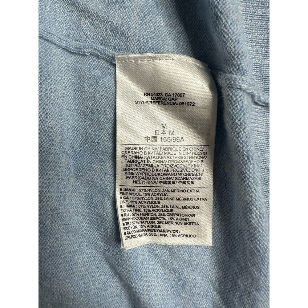 Gap Light Blue Cardigan Sweater  Very Soft Medium - Picture 7 of 9